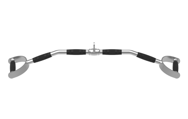Revolving 38" Lat Bar - 970mm(L)×160mm(W)×180mm(H) - Chromed+Black