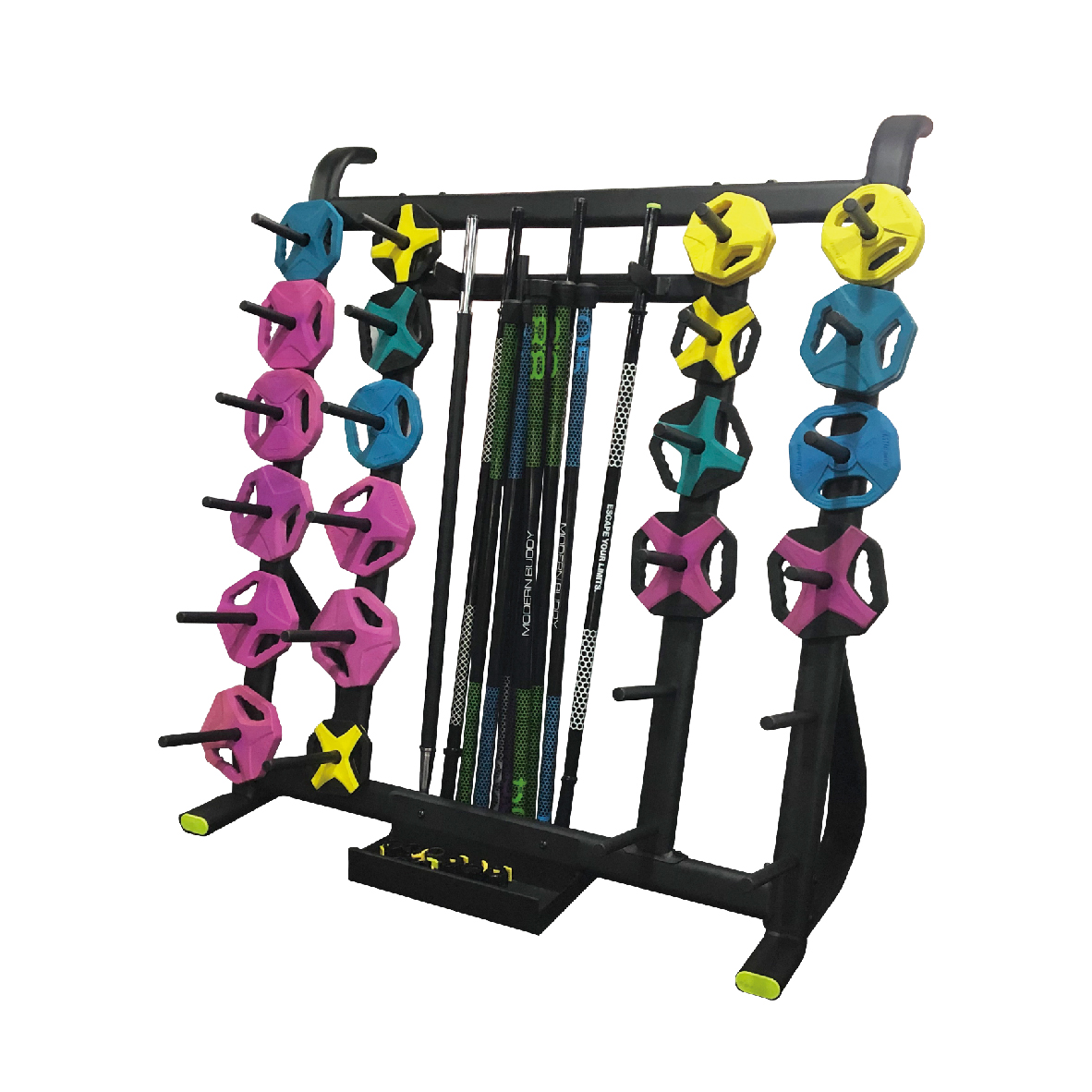 Pump Set Rack(20 sets) - Assembly Size: 1400mm(L)×715mm(W)×1575mm(H) Main Tube: PT80mm(L)×40mm(W)×1.5mm(T) - Black Matte